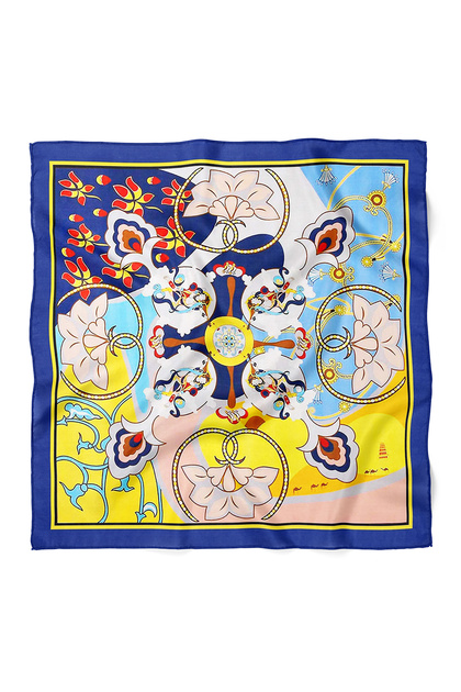 Colorful Modern Floral Pattern Scarf Bandana 70X70 cm