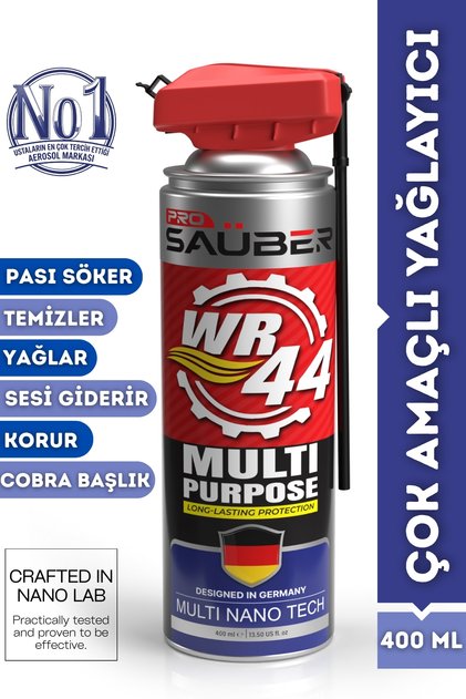 WR44 Cobra 400ml Profesyonel Pas Sökücü Yağlayıcı Sprey - Gıcırtı Kesici Korozyon Önleyici Koruyucu