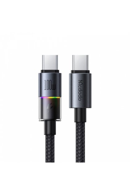 Cablu Date si Incarcare USB-C - USB-C CA-8200 Colorful, 100W, 1.2m, Negru