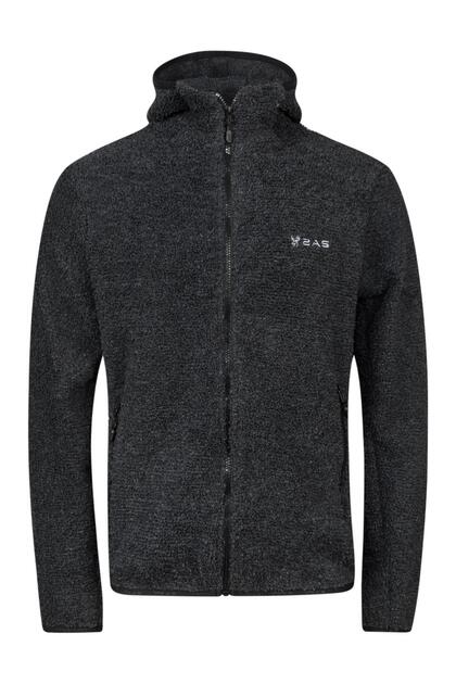 Edgar Men's Hooded Towel Merino Sweatshirt Black