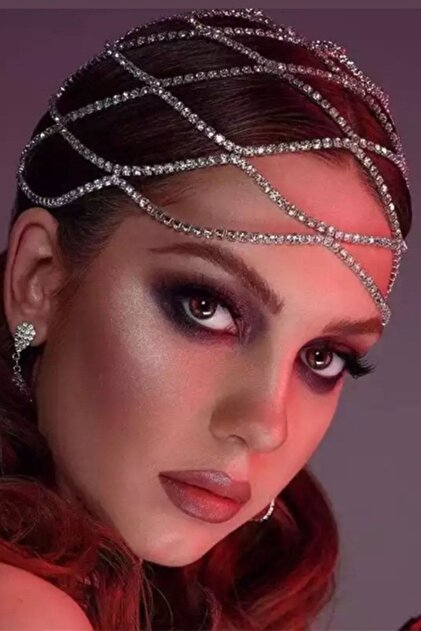 Taşlı Kafa Aksesuar Bridal Headband Saç Bandı After Party