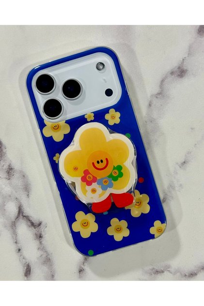 Iphone 11 (6.1 inç) Uyumlu Stant Olabilen Popsocketli Desenli Slım Lux Magsafe Kılıf