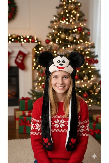 Women/Girls Plush Headphones with Moving Light-Up Ears Suitable for Ages 6-13