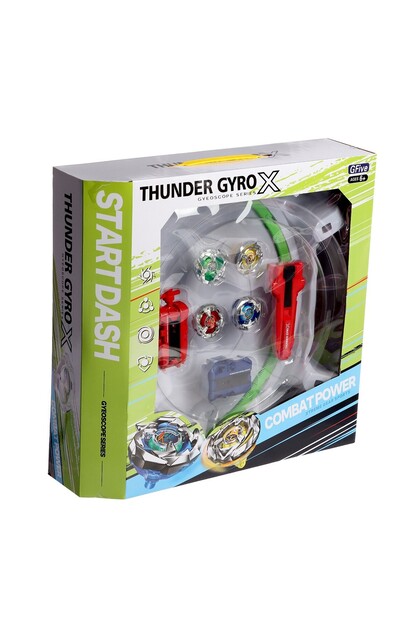 TOYFEST Beyblade X Battle Arena Uyumlu Thunder Gyro X 4 Adet Savaş