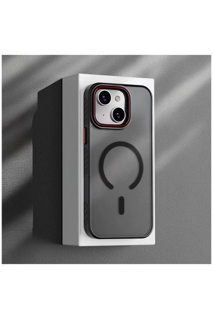 Apple iPhone 15 Compatible Case Aura M-Safe Silicone Case Black