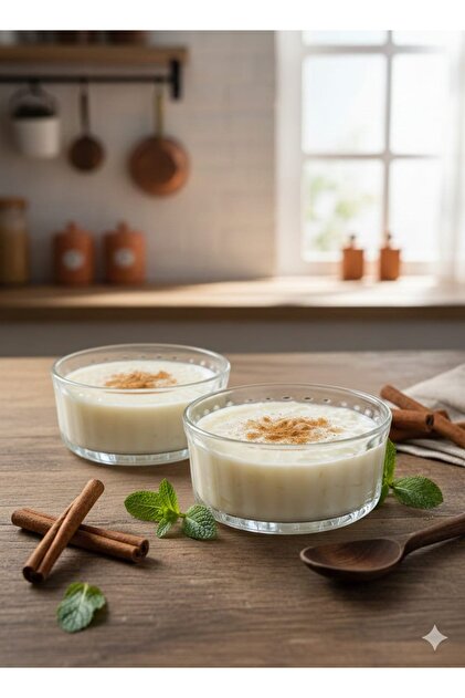 Glass Oven Milk Pudding Bowl, Pudding Bowl Set of 2