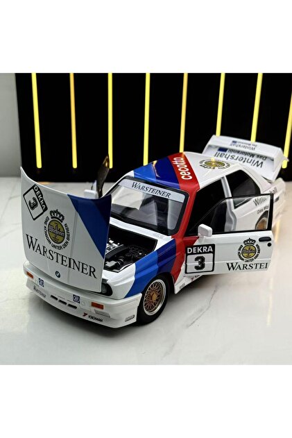 Online 1:24 BMW M3 1988 E30 DTM Çek Bırak Metal Diecast Model