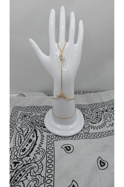 Stainless Steel Gold Color Zircon Stone Shahmeran