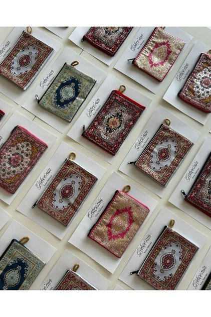 10 Adet Etnik Desen Kumaş Cüzdan, Söz, Nişan Kına Düğün Hediyeliği KİŞİYE ÖZEL KARTLI KARIŞIK RENKLİ