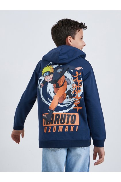 Teens Naruto Graphic Print Cotton Hoodie