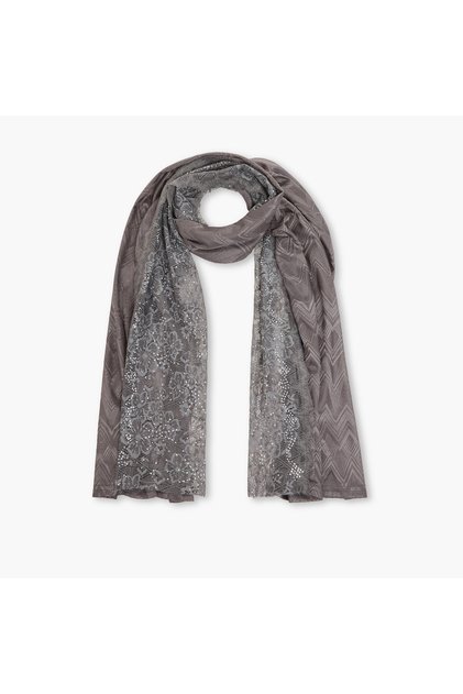 Embellished Floral Lace Scarf