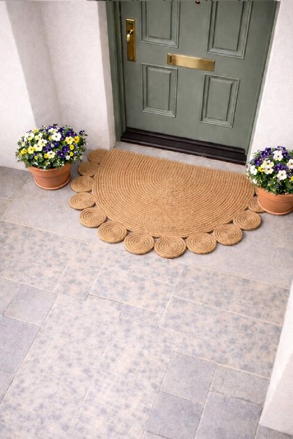 Yarım Ay D Paspas Kapı Önü Paspası Banyo Paspası Kilim Halı