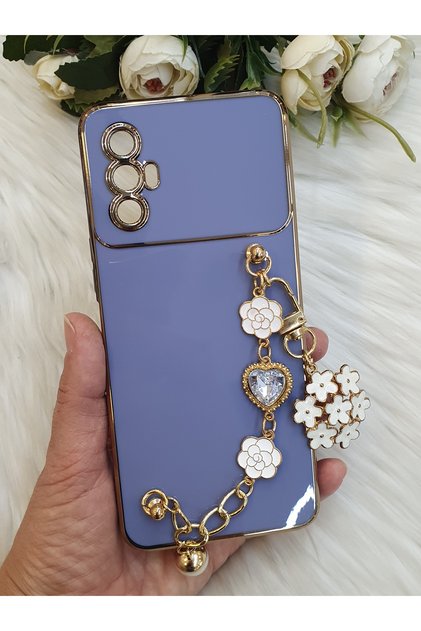Tecno Spark 8 Pro Compatible Floral Stone Handheld Laser Cut Case