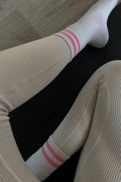 High Waist Corded Fabric Shaping / Sculpting Women's Leggings Stretchy Fabric, Casual & Sports Use