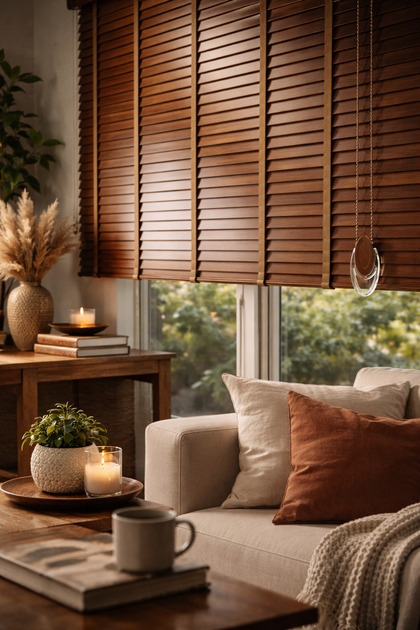 Lucra Concept LucraConcept 50 mm Doğal Ahşap Jaluzi Perde