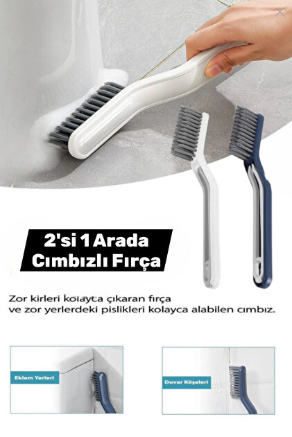 Profesyonel Cımbızlı Temizlik Fırçası–Banyo Mutfak Derz Arası Detay Temizleme –Zor Kirler İçin İdeal