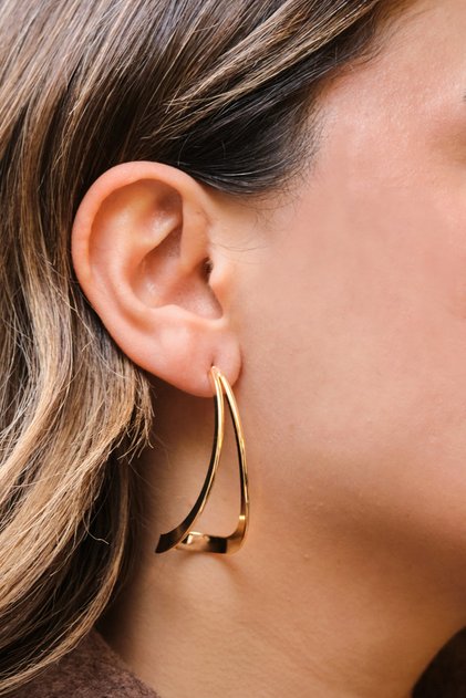 Vip Geometric Earrings Metal Earrings with Steel Tips 2cm