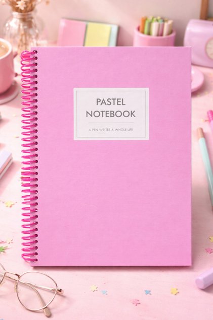 A5 Çizgili Spiralli Pastel Defter Günlük Not Ajanda Okul Ofis Kullanımı