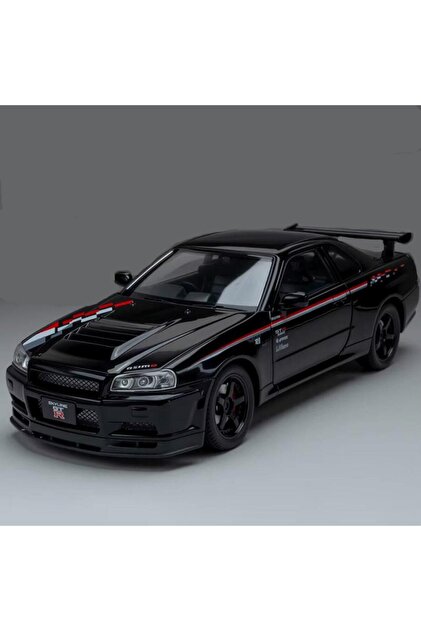 SKYLINE GTR ミニカー nismo HOBBİEZ WORLD Nissan Skyline GT-R R34 Nismo Edition Mavi 1/24