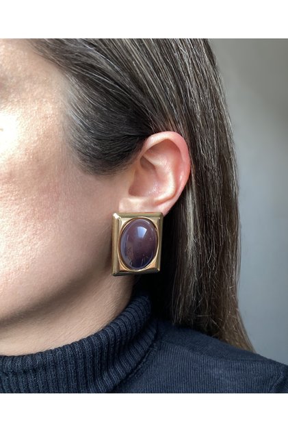 Rectangular Shaped Retro Earrings