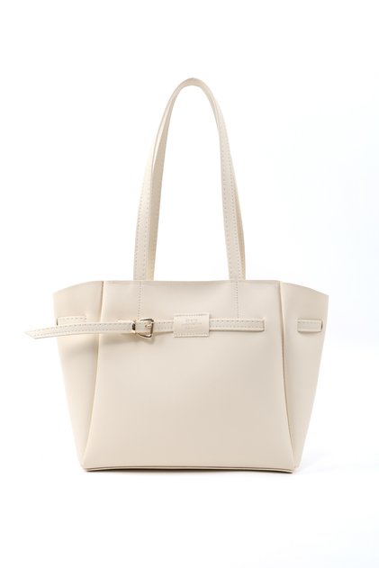Krem Shk265 Faux Leather, Single Compartment with Zipper, Belt Detailed Hand, Arm and Shoulder Bag