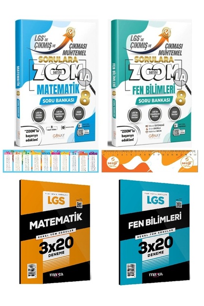 Günay Yayınları Günay 8. Sınıf Zoom Matematik ve Fen Bilimleri LGS