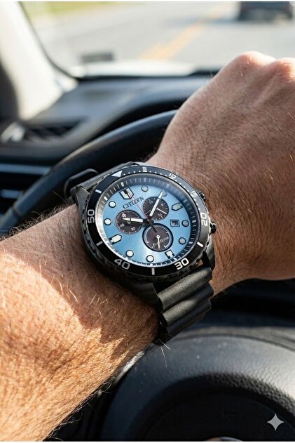 Citizen Erkek Kronograf Kol Saati | 42mm, Silikon Kordonlu, Eco
