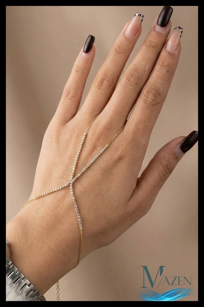 Suyolu Şahmeran Bracelet | Zircon Stone | Gold Color Women's Jewelry Hand Jewelry
