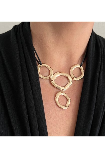 Design/Handmade/Modern/Leather String Choker Necklace