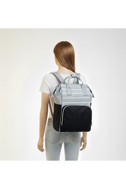 Mother Baby Care Backpack Shoulder Bag Waterproof Thermal with Bottle Compartment and Strap Attachment