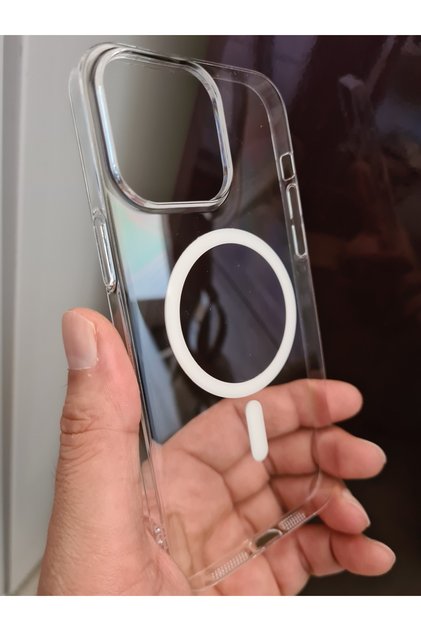 iPhone 14 Pro MagSafe Sararmaz Sert PC Kılıf | Ultra İnce & Hafif | Kristal Şeffaf Mika Arka Kapak