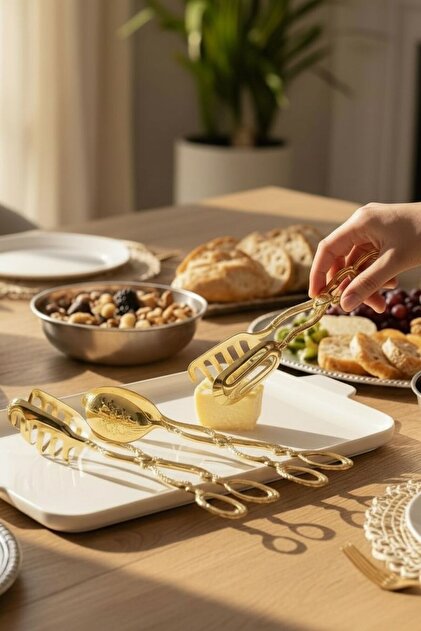 Mikasa Moor 3'lü Salata Servis Maşa Seti Gold - Fiyatı, Yorumları