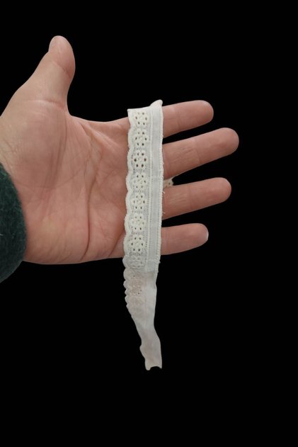 Pamuk vual üzeri işleme dantel şahane çıtır desen 1 Metre