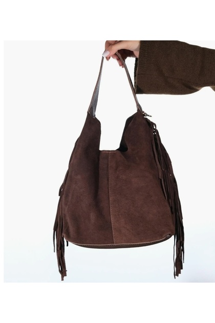 Genuine Suede Leather, Model with Tassels