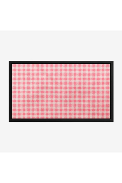 Wall art - checkered pattern - pink colors - cheerful - modern art paintings - canvas paintings