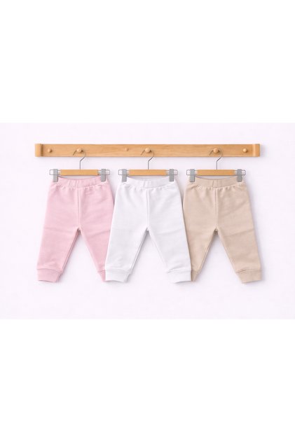 Organic Cotton Baby Pants Set of 3 0–3 Months |   Newborn Unisex Underwear