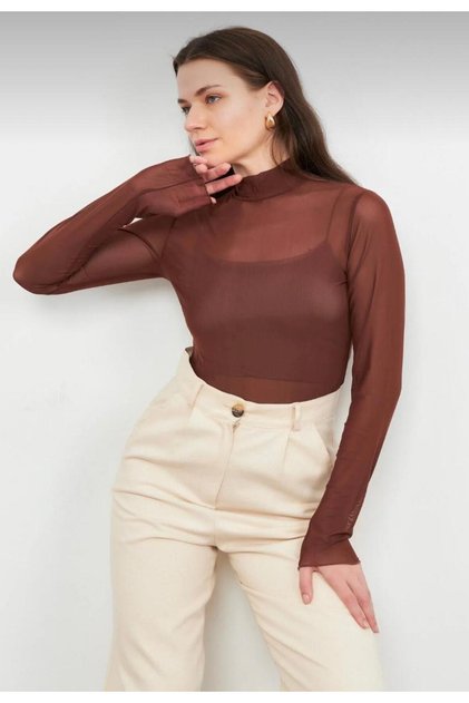 Tulle transparent blouse