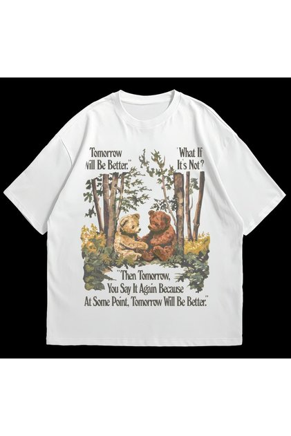 Women Men Unisex Dtf Printed Cotton Oversized T-Shirt