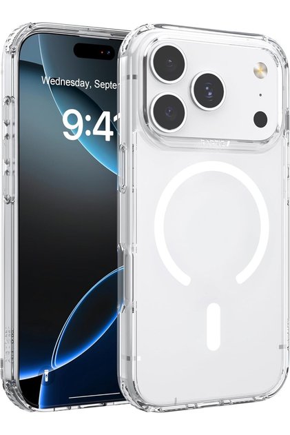 Air Clear for iPhone 17 Pro MAX case cover MagSafe compatible [13 feet Drop Tested] - Clear White