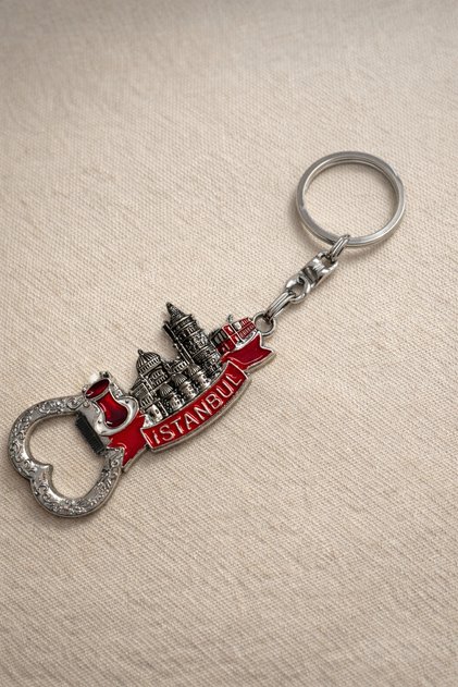 Istanbul Themed Keychain with Opening - Designed with Galata & Girl Tower