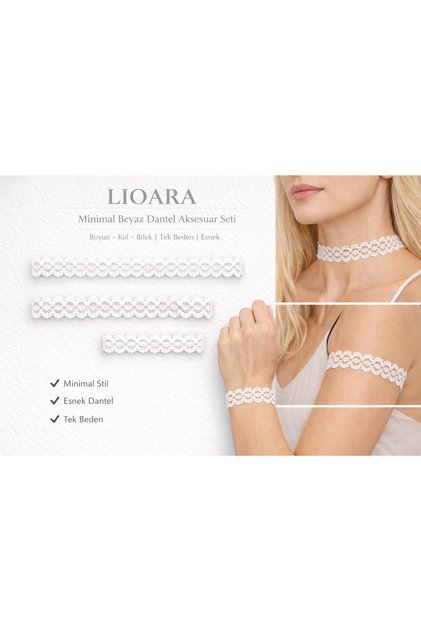 مجموعة إكسسوارات الدانتيل الأسود البسيطة من LIOARA NOIRE ESSENTIALS