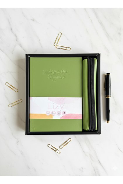 Lizy Notebook & Pen Holder Gift Set (Lined, 168 Sheets)
