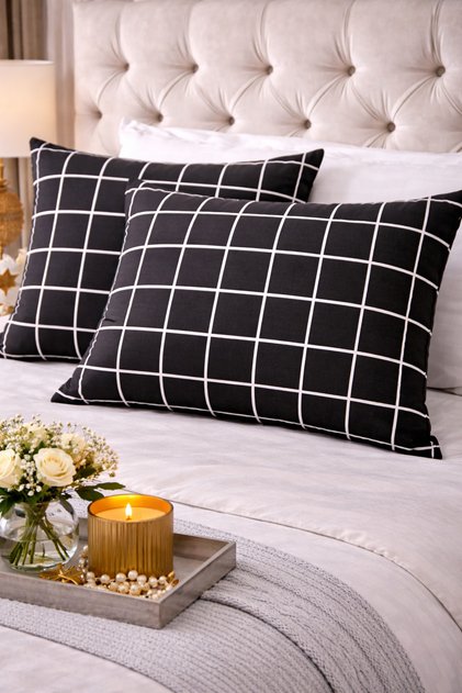2-Piece Pillowcase | Zipper Design | Cotton | 50X70 cm | Patterned |