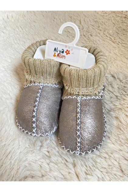 Organic Natural Lambskin Baby Booties