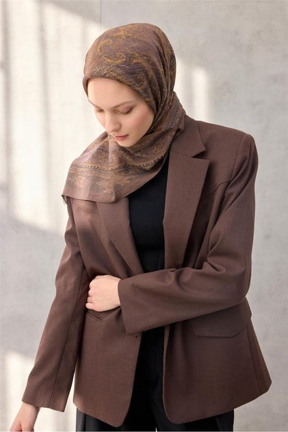 Viscose Velora Scarf Four Seasons Coffee 90X90