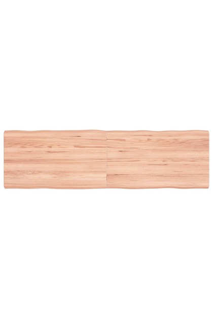 Table Top Light Brown 140x40x(2-4)cm Treated Solid Wood Live Edge
