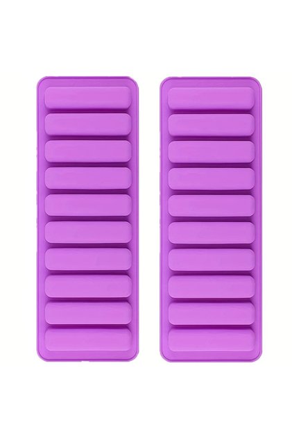2Purple 2Pieces Silicone Chocolate Stick Molds Finger Biscuit Baking Moulds Long Strips Cookie Mould