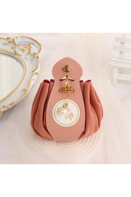 9x10cm 02 Gift Packing Drawstring Bags Portable Pouch For Jewelry Wedding Baby Shower Birthday Party