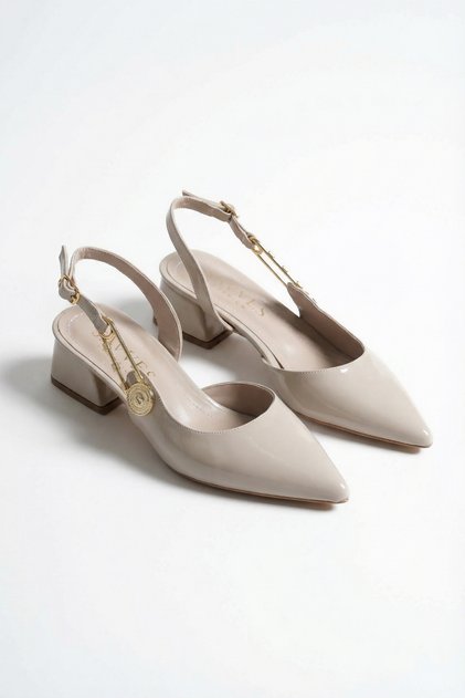 حذاء Slingback Clair d’Héritage للنساء بكعب وحزام خلفي
