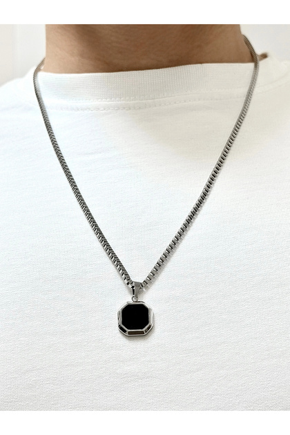 Silver Steel Men's Necklace Frj10144A-A2 with 2 Years Warranty and Gift Packaging